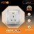 فيش ثلاثي مع منفذ يو اس بي USB لون فضي توفل