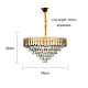 نجف مودرن ذهبي E14*15L قطر 800 ملم