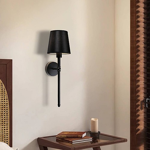 إضاءة أبليك حائط مودرن اسود E14*1L