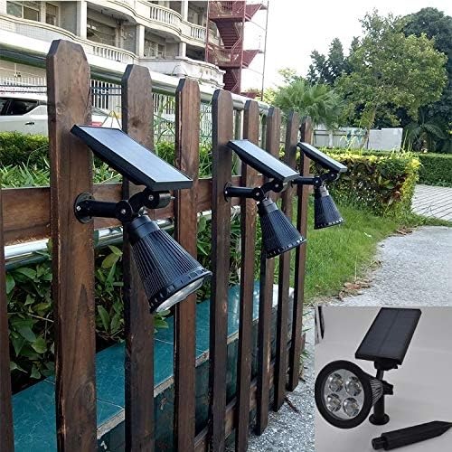 كشاف حديقة غرس إنارة لون الاضاءة اصفر تعمل على الطاقة الشمسية بحساس ضوء متحرك 7 عيون 2 واط