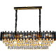 نجف مودرن اسود مع ذهبي E14*14L قطر 100*35 ملم