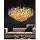 نجف مودرن ذهبي شفاف عسلي E14*15L قطر 100 سم