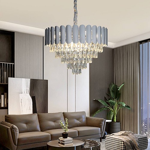 نجف مودرن فضي 600 E14*9