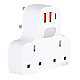 توصيلة قابس جداري افياش ثلاثي 2 مع مدخل 2USB +Type-C توفل 