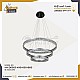 نجف مودرن قطر 40*60*80 سم فضي لون الانارة 3اضاءات 125 واط