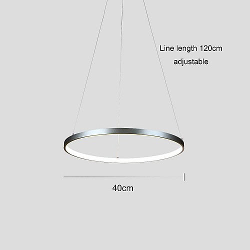 نجف مودرن فضي لون الانارة اصفر قطر 40 سم 18 واط
