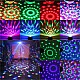 مصباح كرة ديسكو RGB ملون ، مصابيح متحرك مصابيح المسرح التلقائي لوضع الفلاش للحفلات تعمل على USB مع ريموت تحكم