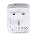 توصيلة قابس جداري افياش ثلاثي مفرد مع مدخل USB + 2 Type-C توفل