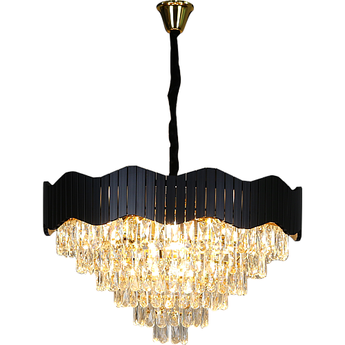 نجف مودرن غطاء اسود مع ذهبي E14*15L مقاس 80 سم نجف مودرن غطاء اسود مع ذهبي E14*15L مقاس 80 سم