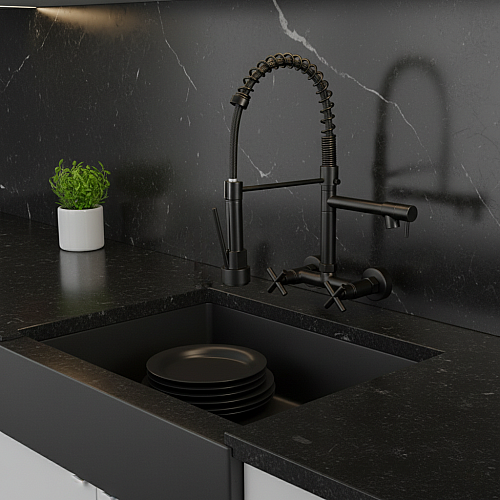 خلاط مطبخ جداري سحاب اسود