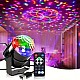 مصباح كرة ديسكو RGB ملون ، مصابيح متحرك مصابيح المسرح التلقائي لوضع الفلاش للحفلات تعمل على USB مع ريموت تحكم