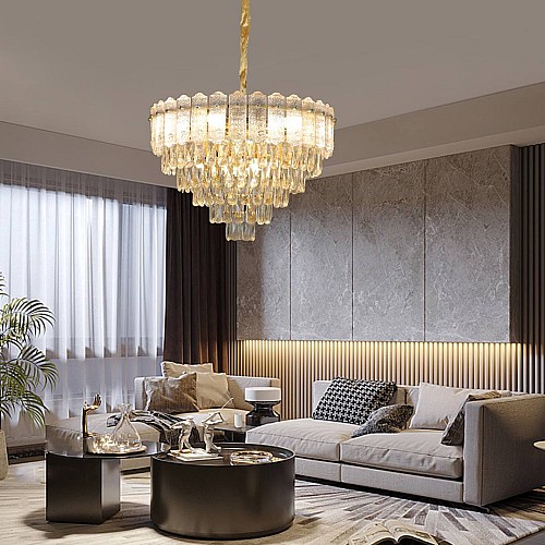 نجف مودرن ذهبي E14*9L قطر 600 ملم نجف مودرن ذهبي E14*9L قطر 600 ملم