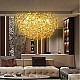 نجف مودرن ذهبي شفاف عسلي E14*15L قطر 100 سم
