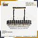 نجف مودرن قطر 800*300 ملم اسود مع ذهبي E14*10L