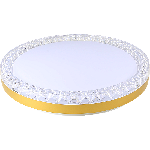 لطش دائري ذهبي لون الانارة 3 اضاءات 42 واط 