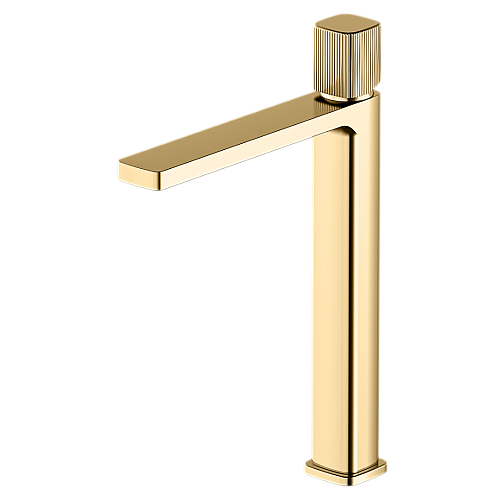 خلاط مغسلة طويل نحاس + زنك مودرن ذهبي مطفي+ذهبي مطفي