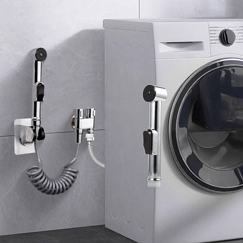 شطاف مع هوز دائري ستيل 120 سم كروم