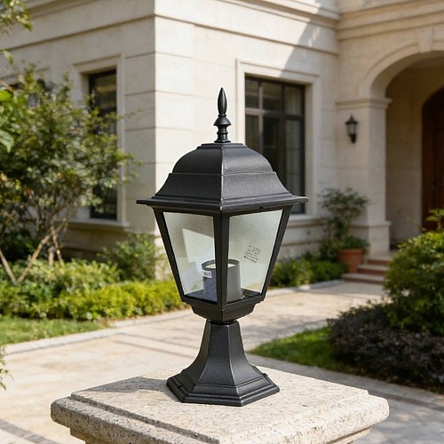 فانوس جلاسي اسود E27