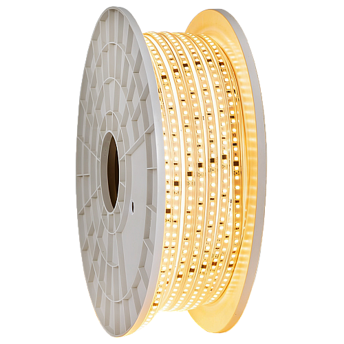 شريط زينة لون الانارة اصفر لاصق 50 متر 120 شريحة كهرباء مباشر 220 فولت لا يحتاج الى محول