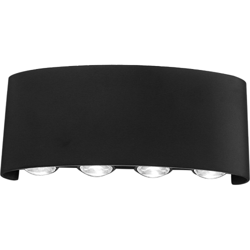 جداري بوابة خارجي اسود لون الانارة اصفر رباعي 8 عين LED