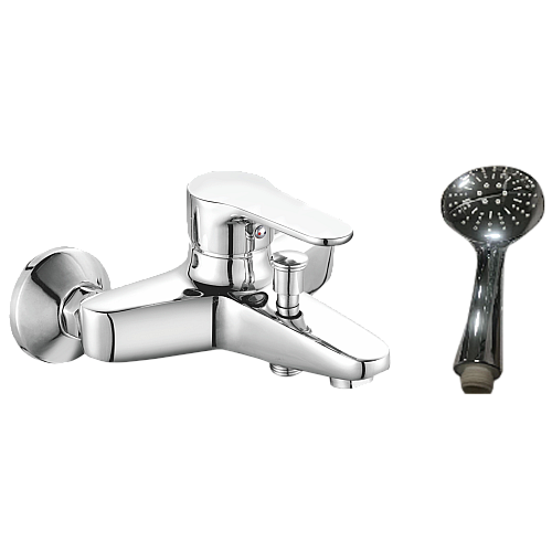 خلاط دش زنك مع سماعة بيضاوي طقم كروم