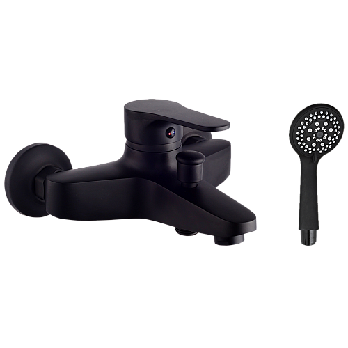 خلاط دش زنك مع سماعة بيضاوي طقم اسود