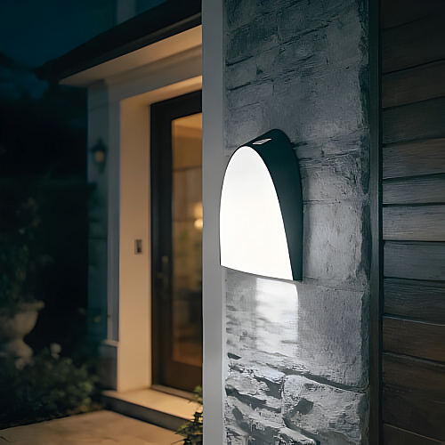 كشاف بوابة غطاء اسود لون الانارة ابيض 30 واط