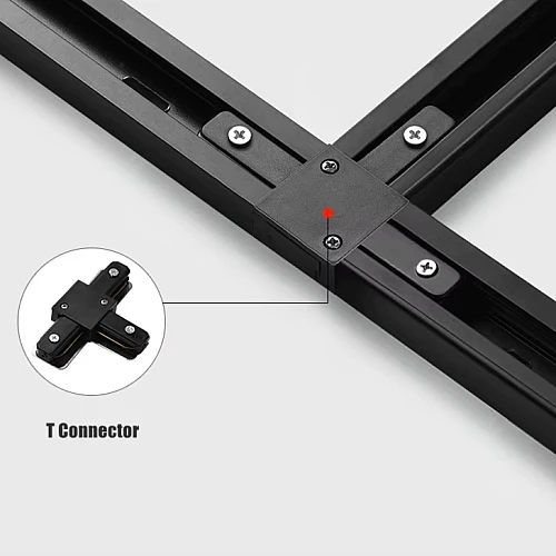 توصيلة كشاف مجرى شكل T اسود توفل