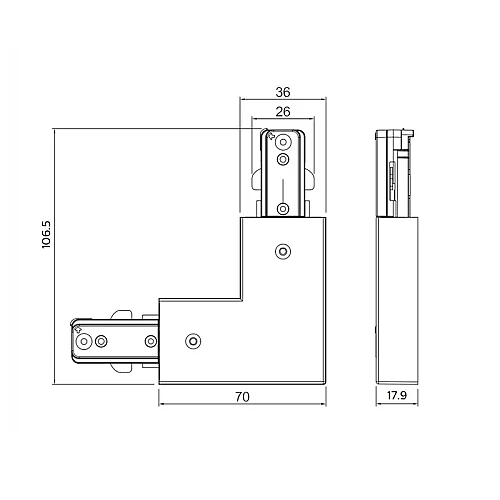 توصيلة بين مجرى زاوية ابيض (توصيل مباشر) من فيليبس
