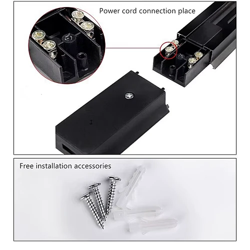  صورة منتج مجرى كشاف ترك طول 1 متر لون الغطاء اسود موديل HU/TR2/1M/BK