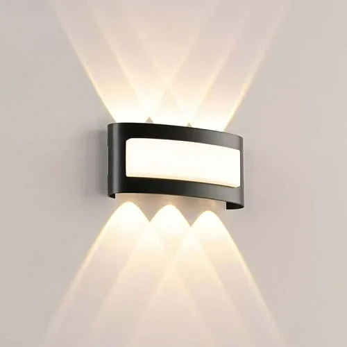 كشاف بوابة عدسات اسود لون الانارة اصفر 6 واط 