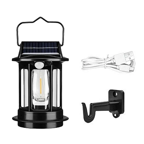 كشاف فانوس معلق متنقل حائط يعمل بالطاقة الشمسية مع حساس ضوء