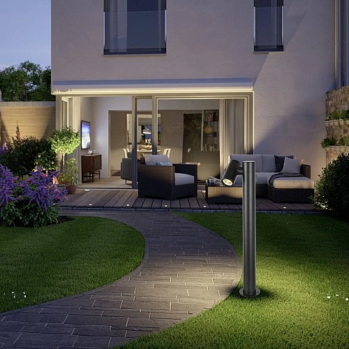 فانوس حديقة اسود مفرد 60 سم GU10