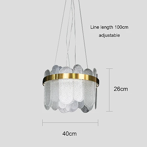 نجف مودرن لون شكل ذهبي متعددة الألوان ( كريمي + اصفر + ابيض ) تصميم يج مع بين الأناقه والحداثه قطر 40 سم