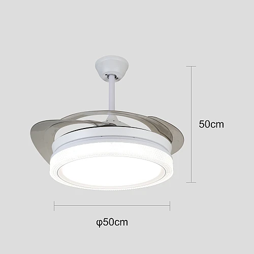  منتج مروحة السقف القابلة للطي شكل ابيض بتصميم فاخر وساحر متعددة الألوان ( كريمي + اصفر + ابيض ) 50 سم-HA/C5290FAN/500WH+3C