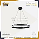 علاقي مودرن حلقة اسود لون الانارة 3اضاءات 80 سم