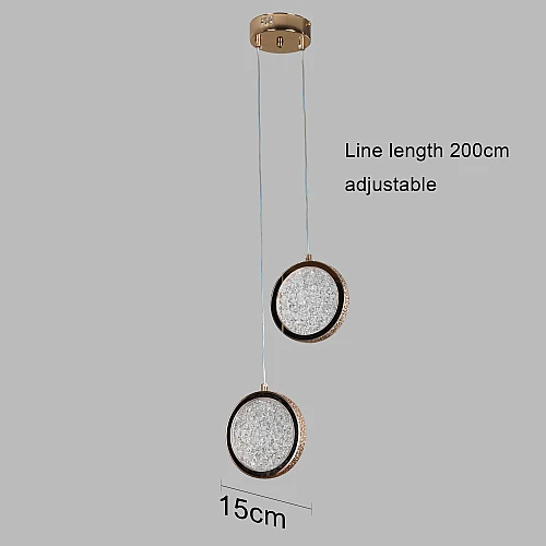 نجف مودرن ذهبي مع3اضاءات 20 واط