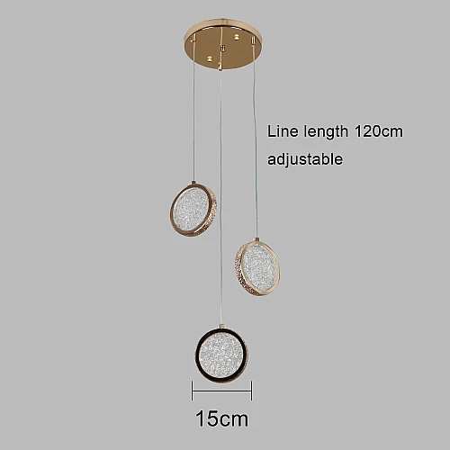 نجف مودرن ذهبي لون الانارة 3اضاءات 30 واط