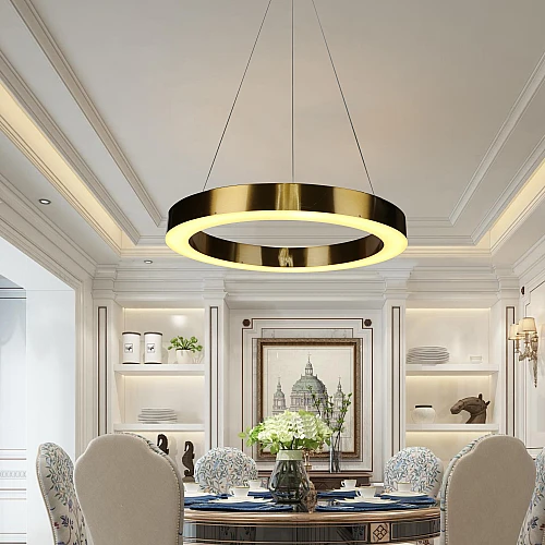 علاقي مودرن قاعدة واحدة زيتي لون الانارة اصفر 36 واط قطر 50 سم