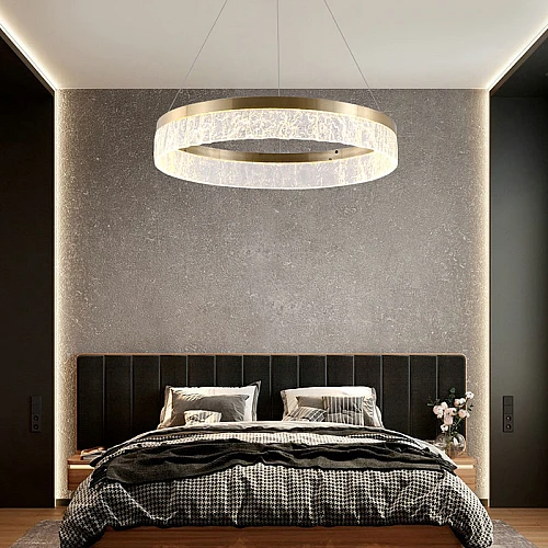 نجف مودرن زيتي 3اضاءات 36 واط قطر 80 سم