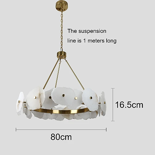 نجف مودرن زيتي لون الانارة 3اضاءات 55 واط قطر 80 سم