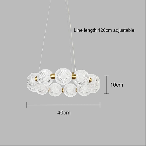 نجف مودرن زيتي 3اضاءات 15 واط مقاس 40 سم