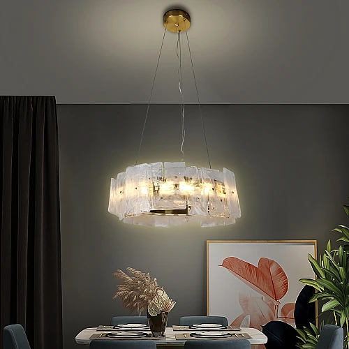 نجف مودرن زيتي لون الانارة 3اضاءات 42 واط قطر 60 سم