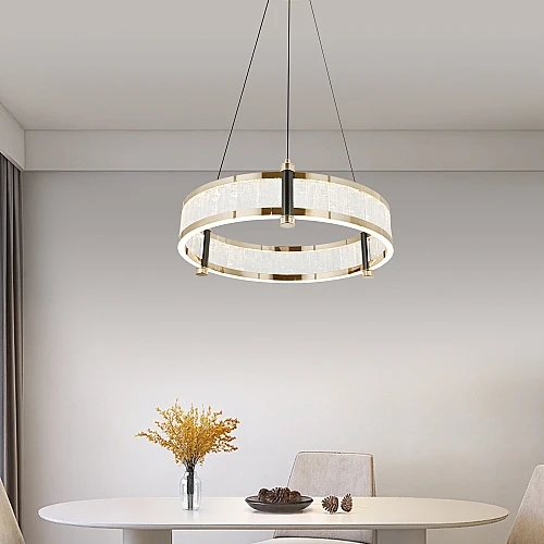 نجف مودرن ذهبي لون الانارة 3اضاءات 36 واط مقاس 40 سم