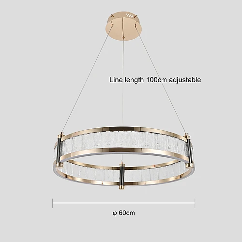  صورة منتج نجف مودرن ذهبي مع3اضاءات 42 واط مقاس 60 سم موديل HA/C5718/600FGD+3CO