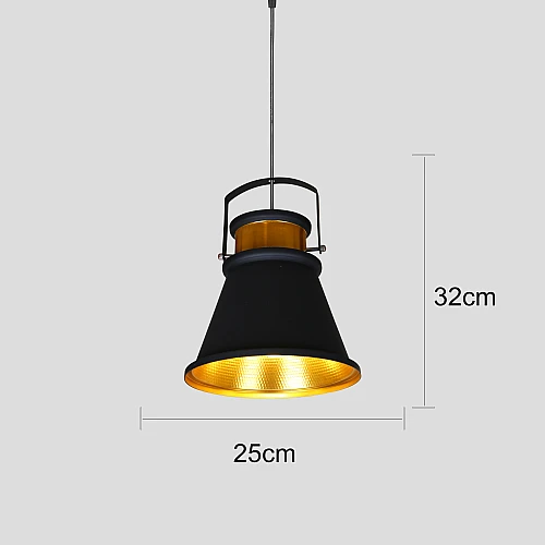 علاقي مودرن اسود مع ذهبي E27*1L قطر 35 سم
