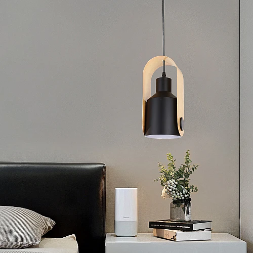 علاقي مودرن اسود مع ابيض E27*1L مفرد