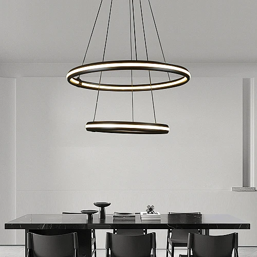 نجف مودرن اسود لون الانارة 3اضاءات 150 واط مجوز