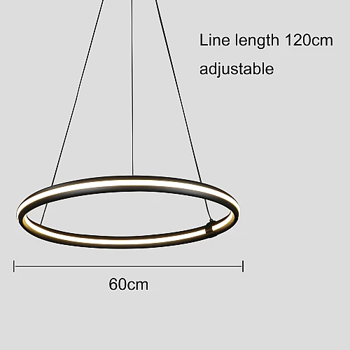  صورة منتج نجف مودرن اسود لون الانارة 3اضاءات 85 واط مقاس 60 سم موديل HA/D5939/600BK+3CO