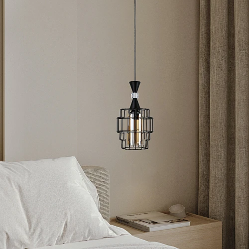علاقي مودرن مفرد اسود E27*1L